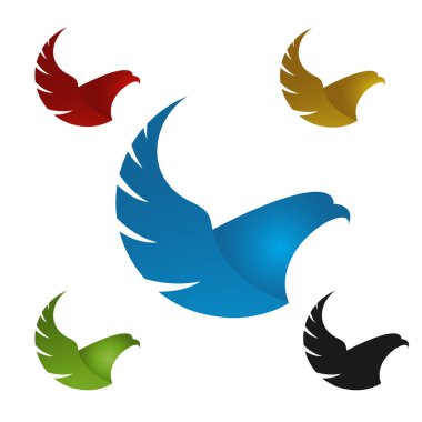 yaratıcı kartal baş logosu vektör iş konsepti