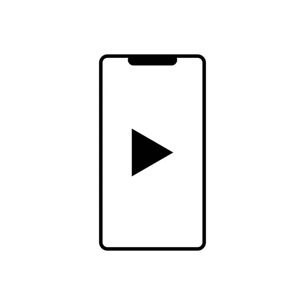 Smartphone ligne art téléphone mobile logo vectoriel icône conception modèle — Image vectorielle