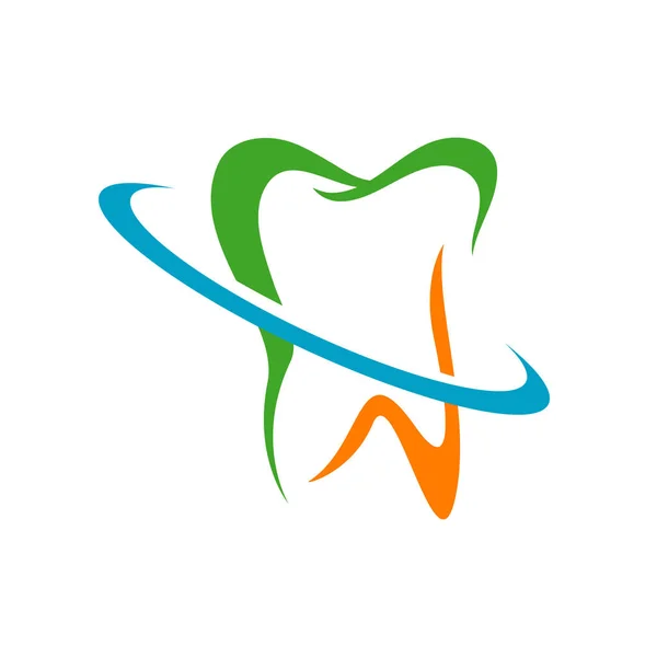 Dentista estomatologia médica clínica odontológica Logo design vector tem —  Vetores de Stock