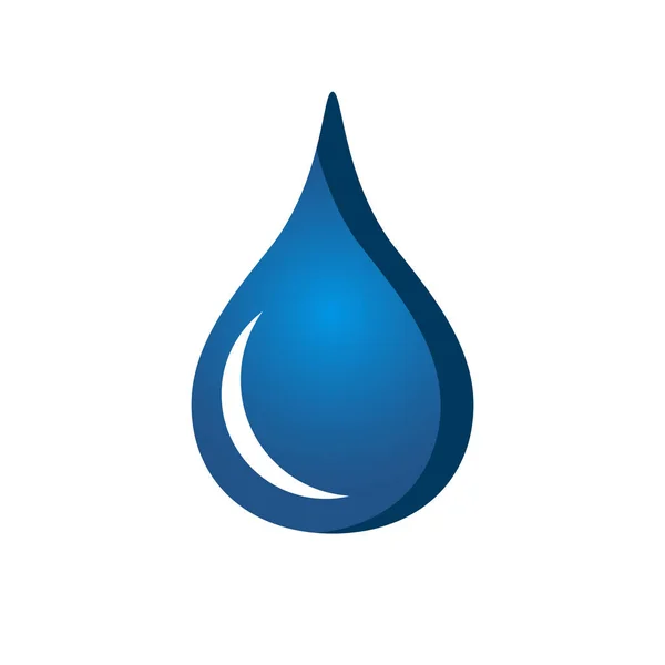 Aqua kropla kropla logo Mineral naturalny projekt wektor woda — Wektor stockowy