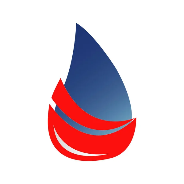 Gotas de água Design de logotipo ícone vetor modelo — Vetor de Stock