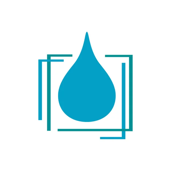 Wassertropfen Logo Design Zeichen Symbol Vektor Vorlage — Stockvektor