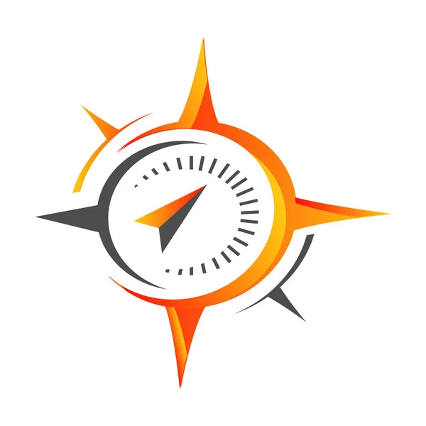 Stilvolle flache kreative Kompass Logo Design Konzept Design Vektor — Stockvektor