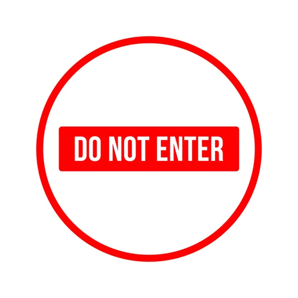 Stop-Beschränkung nicht eingeben Logo Zeichen Design Vektor-Symbol — Stockvektor