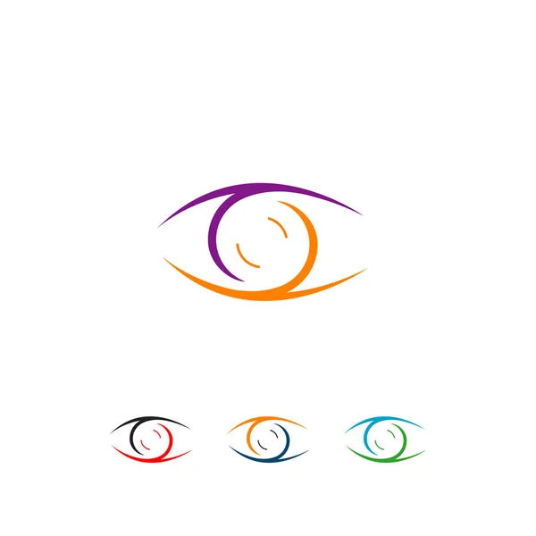 Elegante Eyes Logo design a Vision Logotype conceito ideia vetor i —  Vetores de Stock