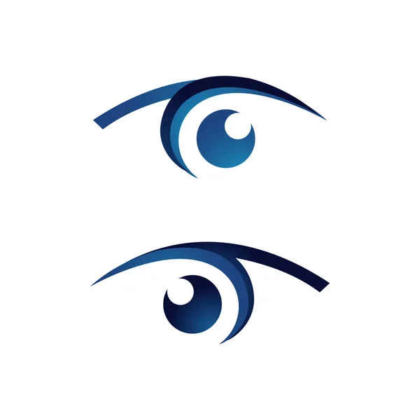 Visión Ojos Idea de diseño de logotipos Ilustraciones vectoriales — Vector de stock