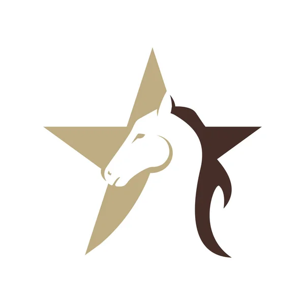 馬頭 ロゴ テンプレート ベクトル イラストデザイン — ストックベクタ