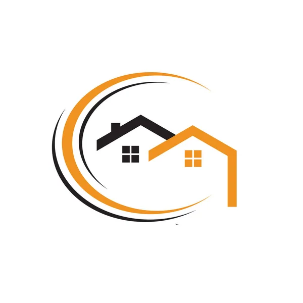Apartamento Casa Real Estate Home Realty logo design vetor conce —  Vetores de Stock