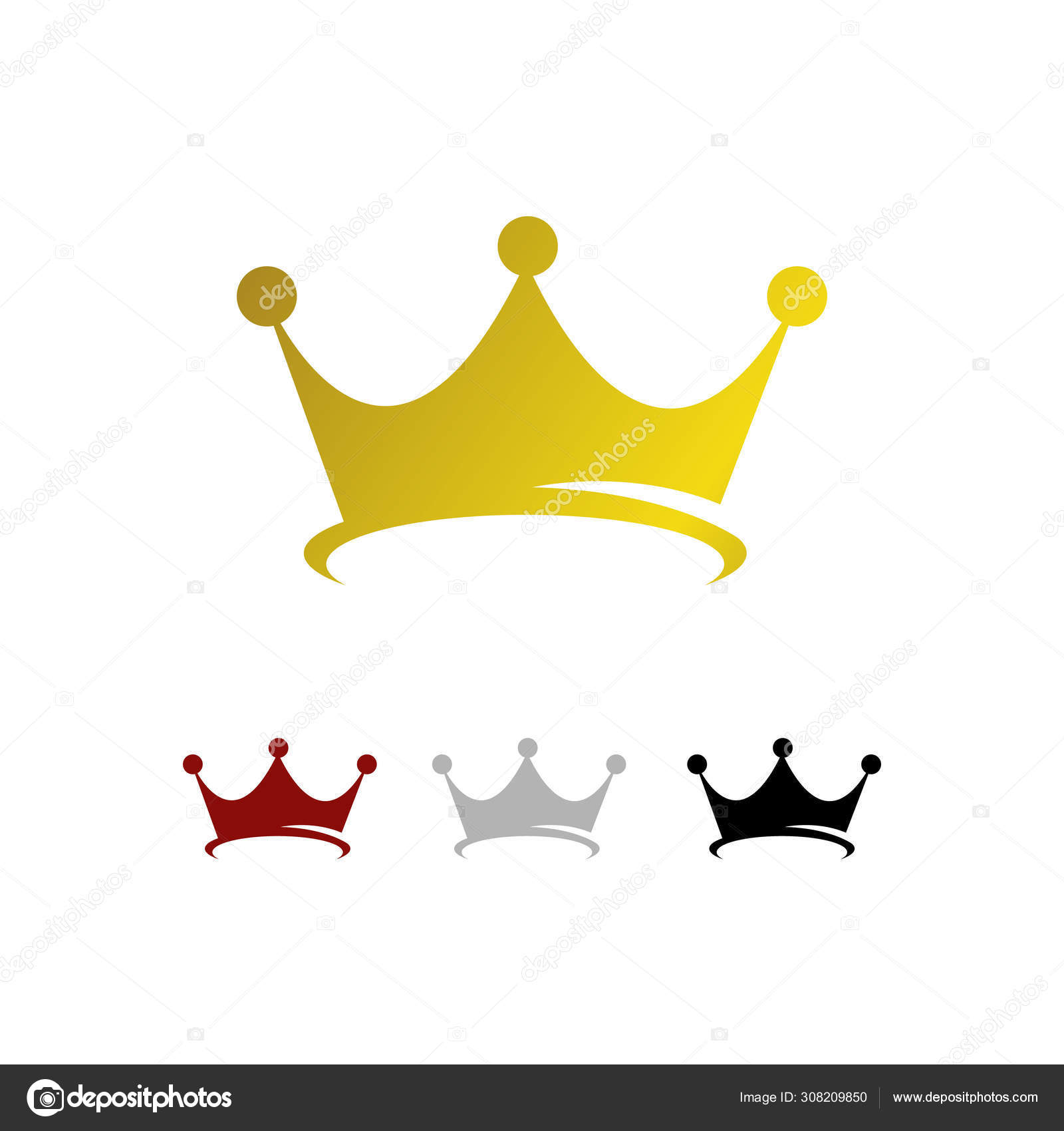 Gold Luxury Crown Logo Vector Royal King Queen Abstract Design Vector Image By C Freaktor Vector Stock