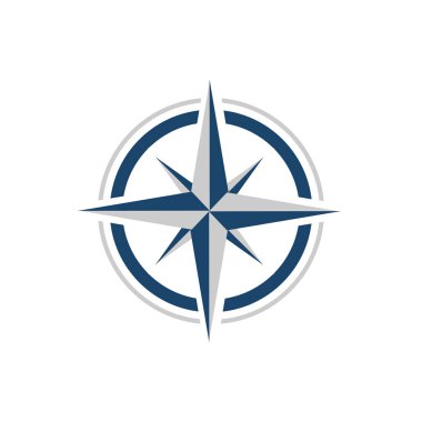 şık Creative Compass Logo tasarım Konsept Tasarım vektör Simgesi 