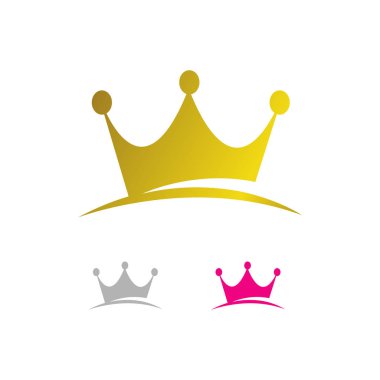 altın lüks Crown Logo Vector Royal King Queen soyut tasarım