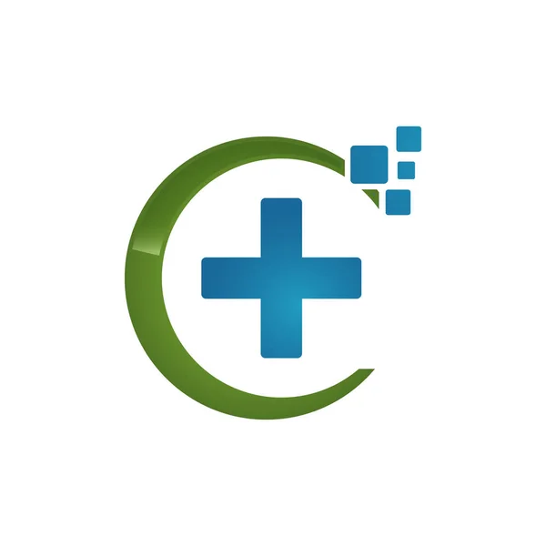 Logo médical design. logo soins de santé. pharmacie vecto de soins de santé — Image vectorielle