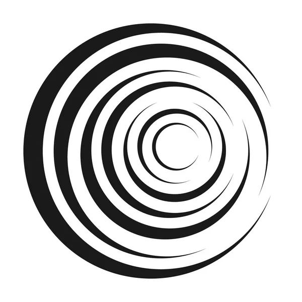 Circular swirl Abstract geometric vortex logo design vector elem — Stock Vector