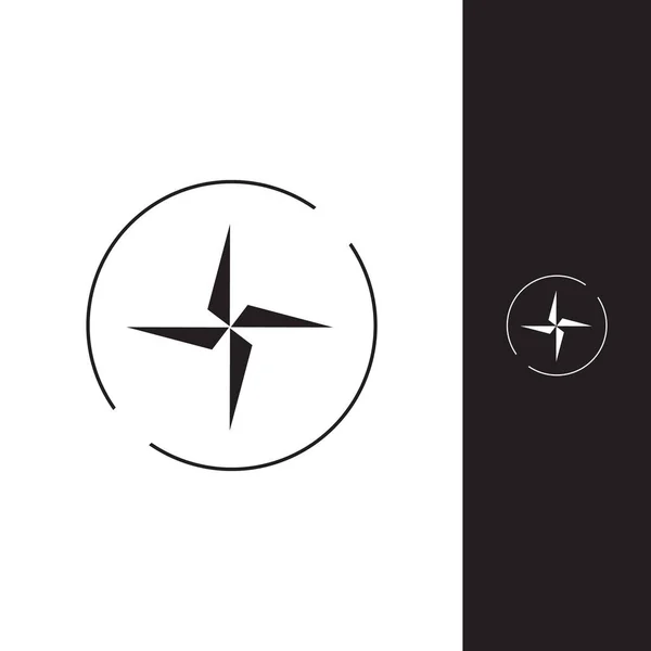Стильний Креативний компас Дизайн логотипу Концепція Дизайн Векторна піктограма — стоковий вектор