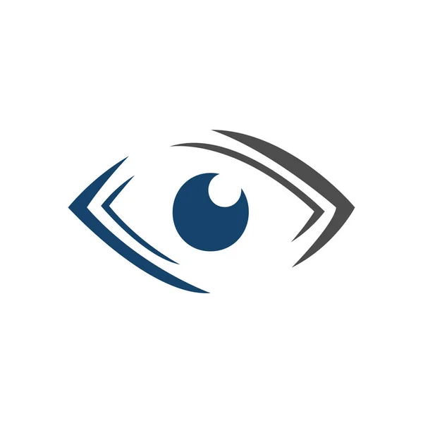 Visão lente óptica Olhos Logo design vetor símbolo conceito ideia — Vetor de Stock