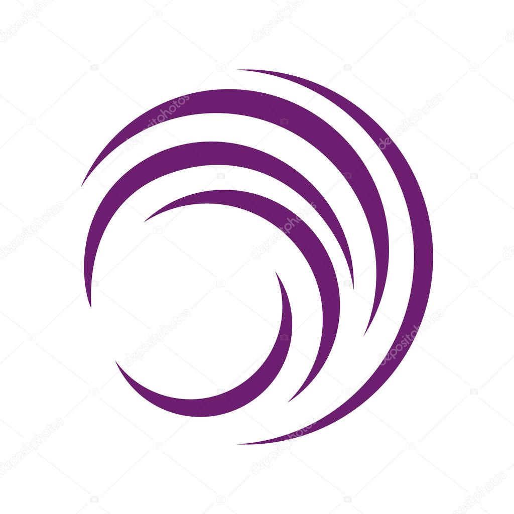 Abstract circle vortex logo design Vector element illustration