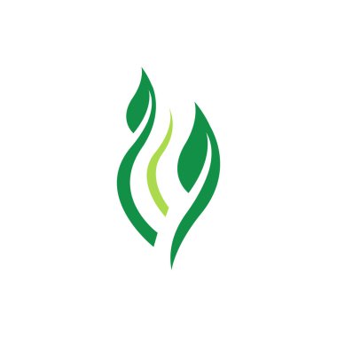 doğa basit çevre dostu yeşil yaprak logo vektör elemanları