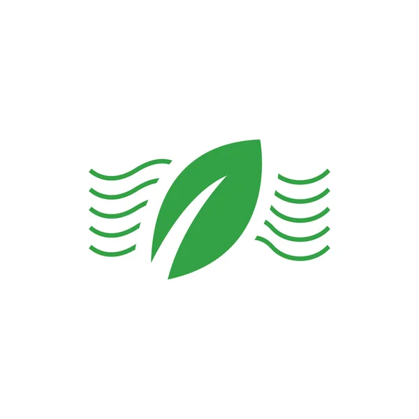 Natureza simples eco amigável folha verde logotipo vetor elementos — Vetor de Stock