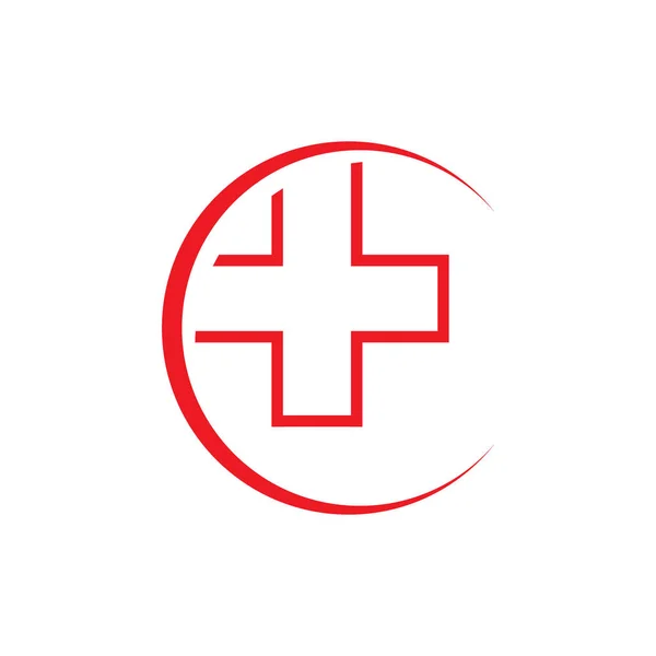 Modèle vectoriel de logo de conception de logo médical croix rouge soins de santé i — Image vectorielle