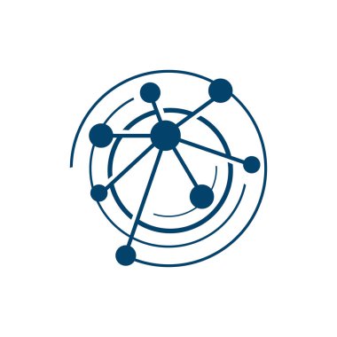 soyut nöron hücre biyoteknoloji molekülü atom nanoteknoloji logo v