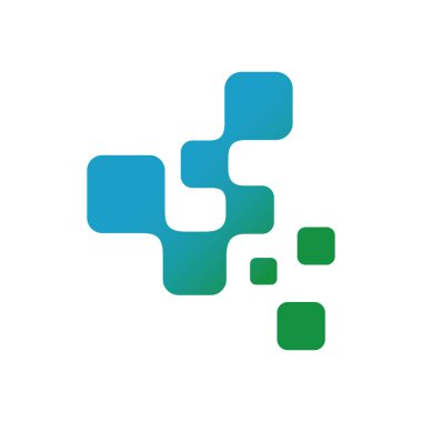 dijital tabela piksel simgesi teknoloji elemanı vektör logo simgesi illustr