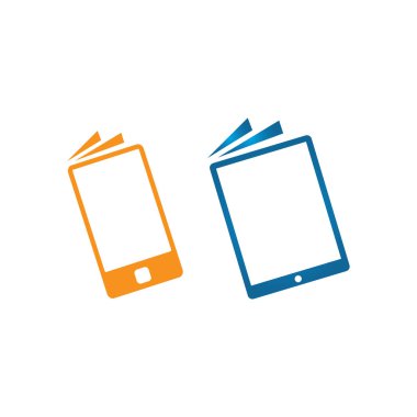 basit ebook logosu vektör Elektronik Kütüphane simgesi