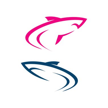 bir kulüp sörf su sporu için basit marka köpekbalıkları balık logosu