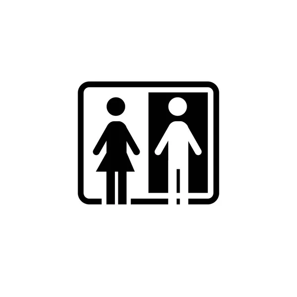 Männer und Frauen Geschlecht Zeichen wc Toilettenbeschilderung Türschild Symbol — Stockvektor