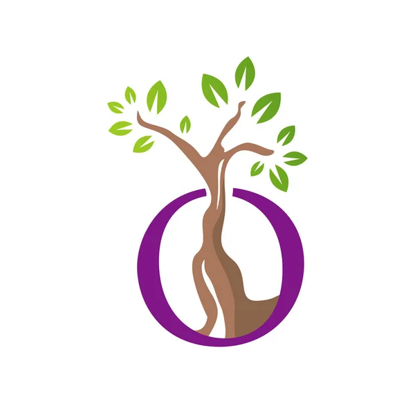 Özel siluet ağacı logosu vektör grafik elemanları — Stok Vektör