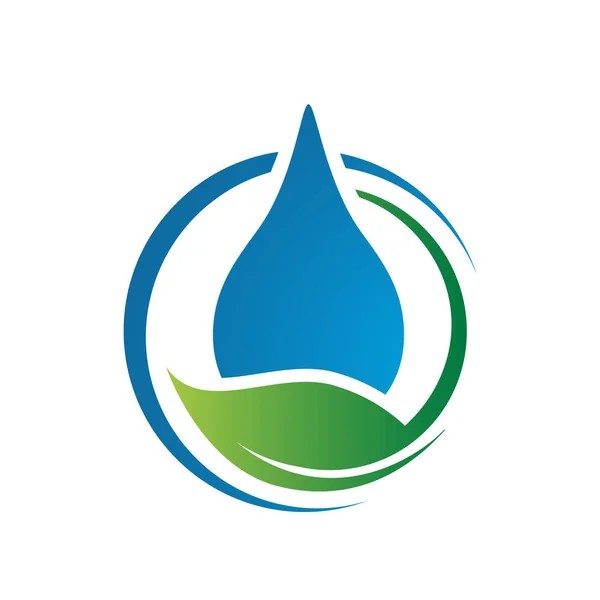 Aqua drop Wassertropfen logo eco mineral natürliches design vektor t — Stockvektor