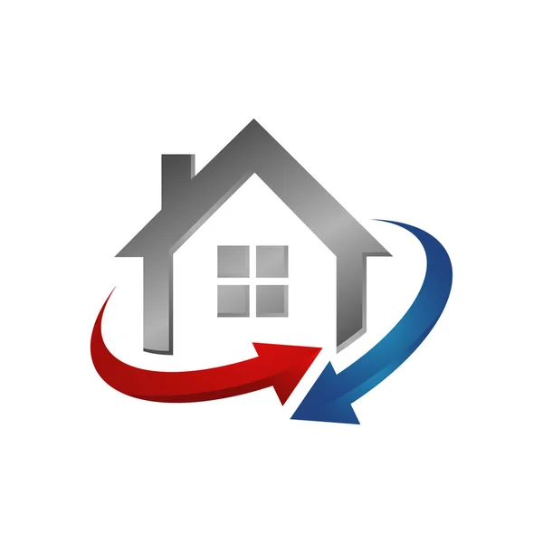 Design de vetor de logotipo imobiliário para negócios imobiliários e hipoteca —  Vetores de Stock