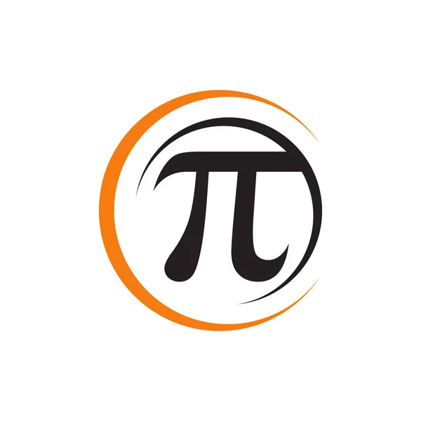 Élégant signe mathématique pi symbole logo conception illustrations vectorielles — Image vectorielle