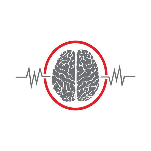 Shock Brain Logo Pensez concept idée Brainstorm silhouette de puissance — Image vectorielle