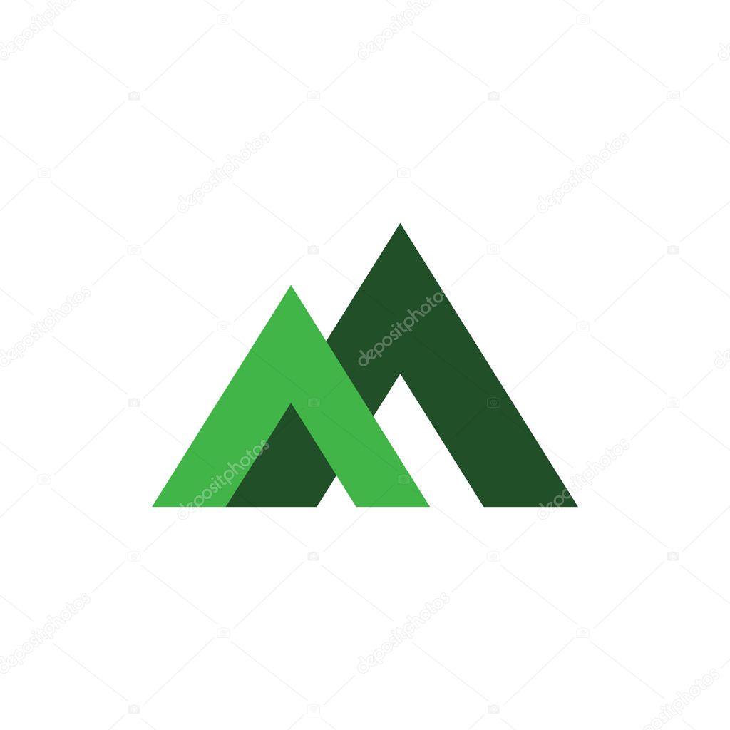 Modern Simple outdoor peak of Mountain logo vector illustrations