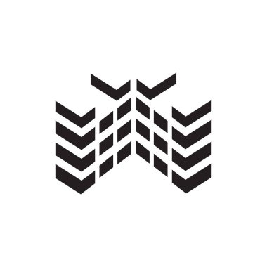 Kare çizgi sanat bina logo tasarım vec modern yaratıcı fikir