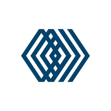 modern tarzgeometrik altıgen logo tasarım simge vektör elemanı