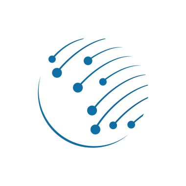 soyut teknoloji küresel dünya logosu tasarım vektör illüstrasyon