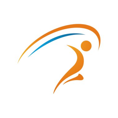 soyut sağlıklı aktif insanlar logo tasarım vektör illüstrasyonlar