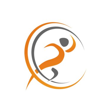 soyut sağlıklı aktif insanlar logo tasarım vektör illüstrasyonlar