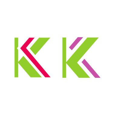 K Letter Logo kavramı Yaratıcı Minimal amblem tasarım şablonu