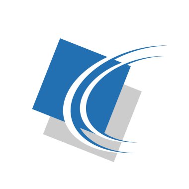 modern soyut geometrik şekil yığılmış kare şekil logo tasarımı