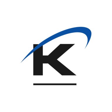K Letter Logo kavramı Yaratıcı Minimal amblem tasarım şablonu 