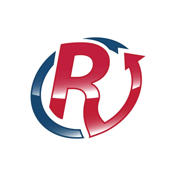 Kreative Anfangsbuchstaben r Logo Design Vektor grafisches Konzept — Stockvektor