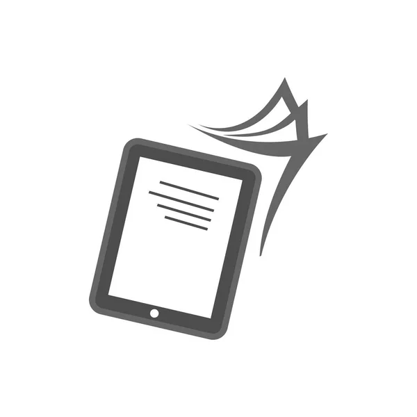 Vector de logotipo de ebook simple Biblioteca Electrónica icono — Archivo Imágenes Vectoriales