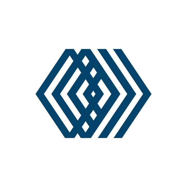 Moderne stijl geometrische zeshoekige logo ontwerp pictogram vector element — Stockvector