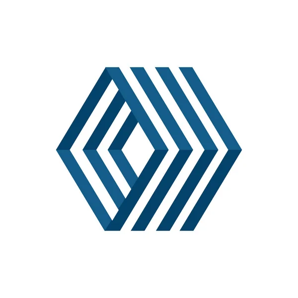 モダンスタイル幾何学的六角形のロゴデザインアイコンベクトル要素 — ストックベクタ