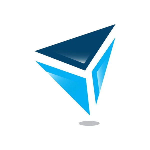 Geometric shape triangle Prism Logo Design vector illustration — Stock Vector