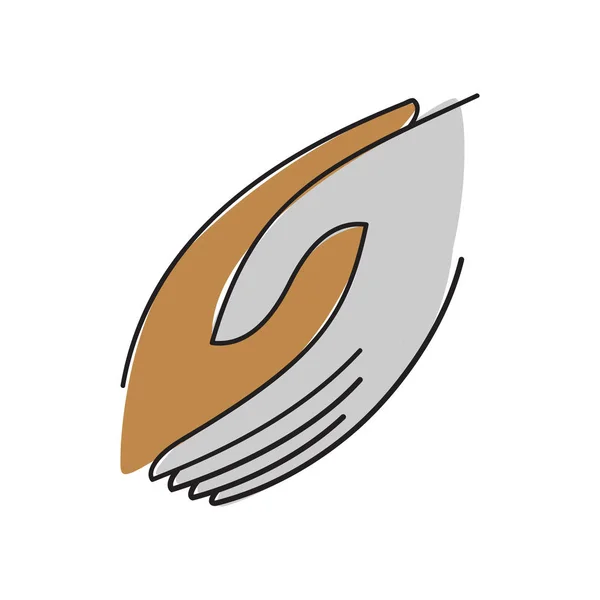 Togheter holding ayuda mano logo vector gráfico diseño illustr — Vector de stock