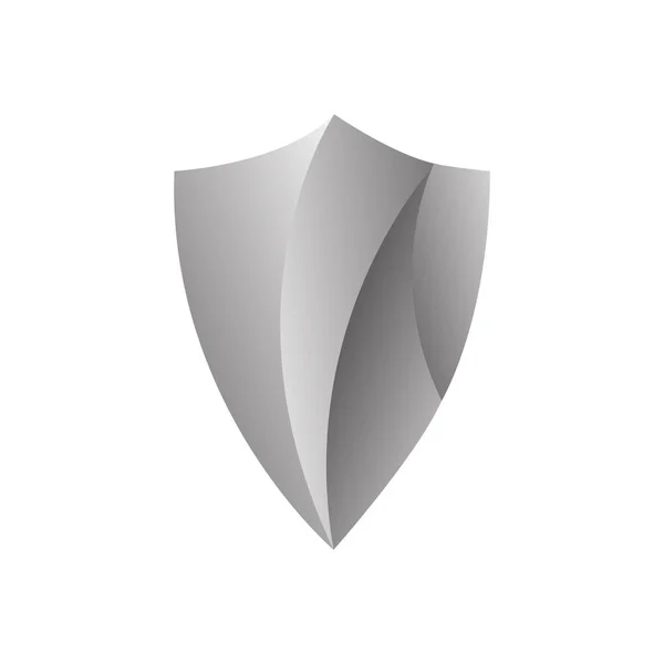 Élément de conception vectoriel de logo de protection de bouclier d'argent — Image vectorielle