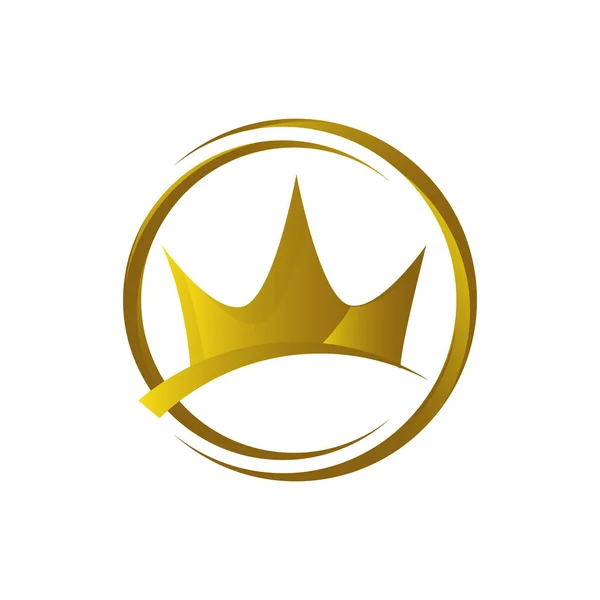Золотая роскошь Crown Logo Вектор Королевская Королева абстрактный дизайн i — стоковый вектор